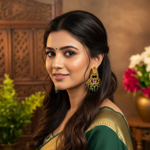 Goddess Lakshmi Temple Earrings
